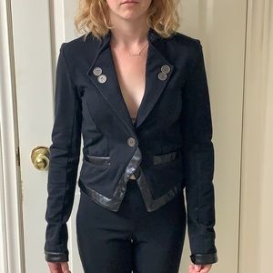🌷3 for$25🌷Foxy Jeans, US M (Fits Small), Black Pleather Trim Blazer